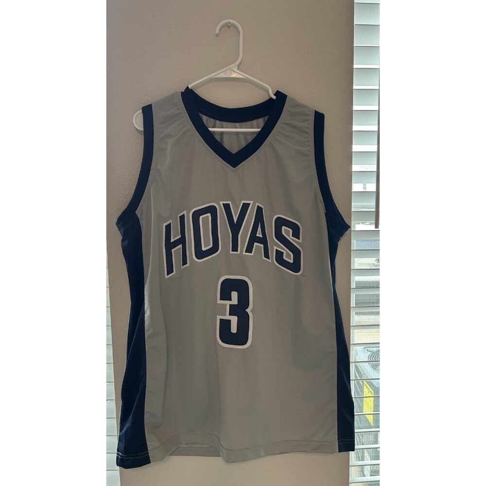Allen Iverson 1995 Georgetown Hoyas Jersey Mens Size Large  Gray
